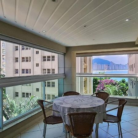 Apartamento Mirante Astúrias - varanda gourmet de frente para a praia da Astúrias no Guarujá Esterno foto