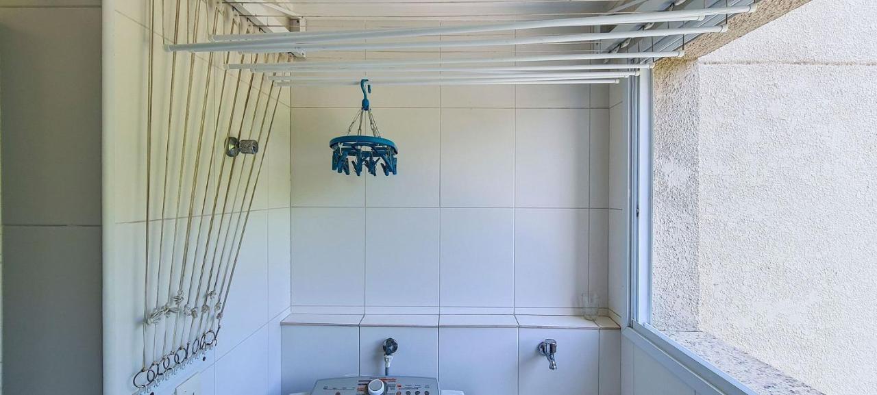 Apartamento Mirante Astúrias - varanda gourmet de frente para a praia da Astúrias no Guarujá Esterno foto