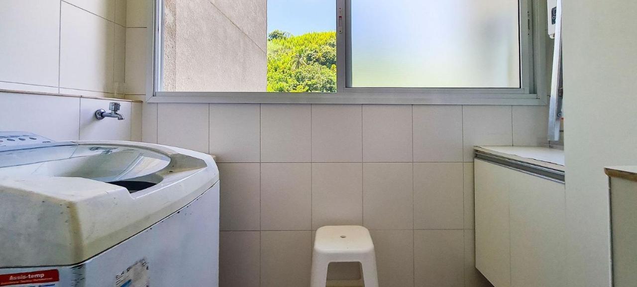 Apartamento Mirante Astúrias - varanda gourmet de frente para a praia da Astúrias no Guarujá Esterno foto