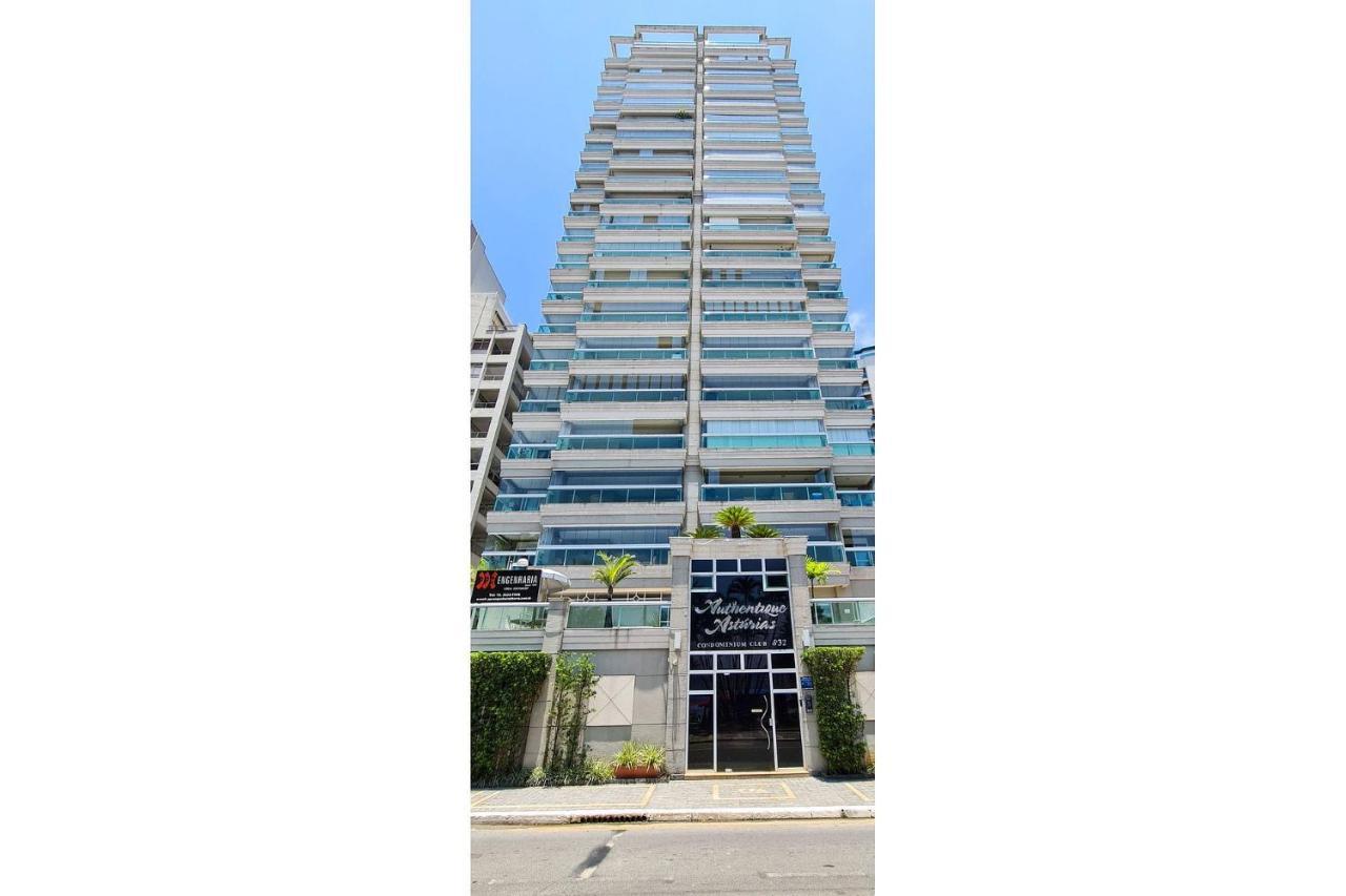 Apartamento Mirante Astúrias - varanda gourmet de frente para a praia da Astúrias no Guarujá Esterno foto